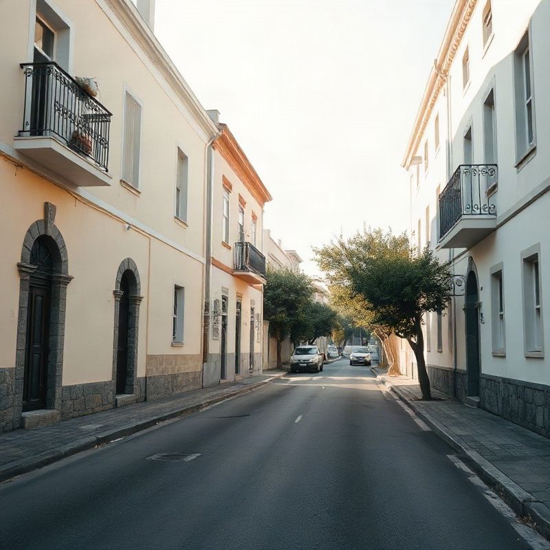 Calle residencial tranquila en Las Piedras, Uruguay